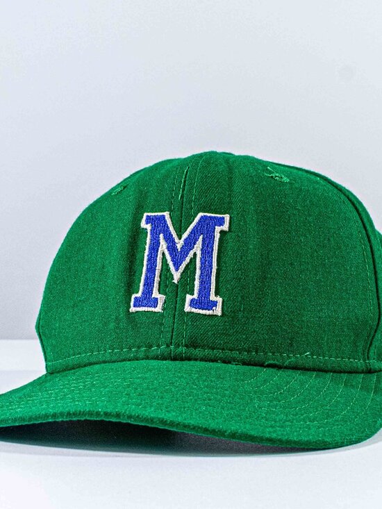 New Era Other - Vintage New Era Pro Model Hat M Logo Snapback 80s 90s Rare Green Blue